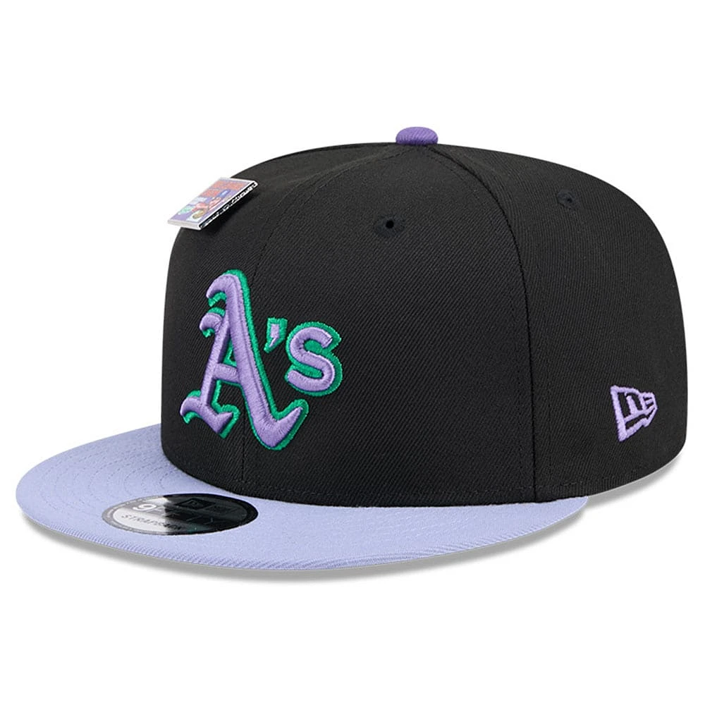 Casquette snapback 9FIFTY pour homme New Era noir/violet Oakland Athletics Grape Big League Chew Flavor Pack