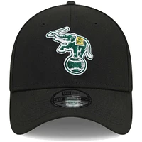 Casquette 39THIRTY Flex noire avec logo Oakland Athletics de New Era pour homme