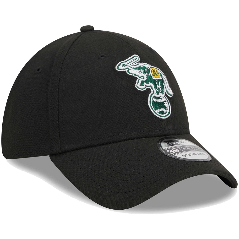 Casquette 39THIRTY Flex noire avec logo Oakland Athletics de New Era pour homme