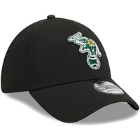 Men's New Era Black Oakland Athletics Logo 39THIRTY Flex Hat