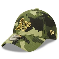 Men's New Era Camo Oakland Athletics 2022 Armed Forces Day 39THIRTY Flex Hat