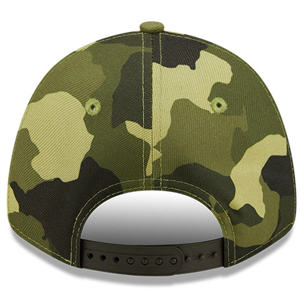 Men's New Era Camo Oakland Athletics 2022 Armed Forces Day 9FORTY Snapback Adjustable Hat