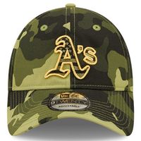 Men's New Era Camo Oakland Athletics 2022 Armed Forces Day 9TWENTY Adjustable Hat