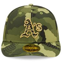 Men's New Era Camo Oakland Athletics 2022 Armed Forces Day On-Field Low Profile 59FIFTY