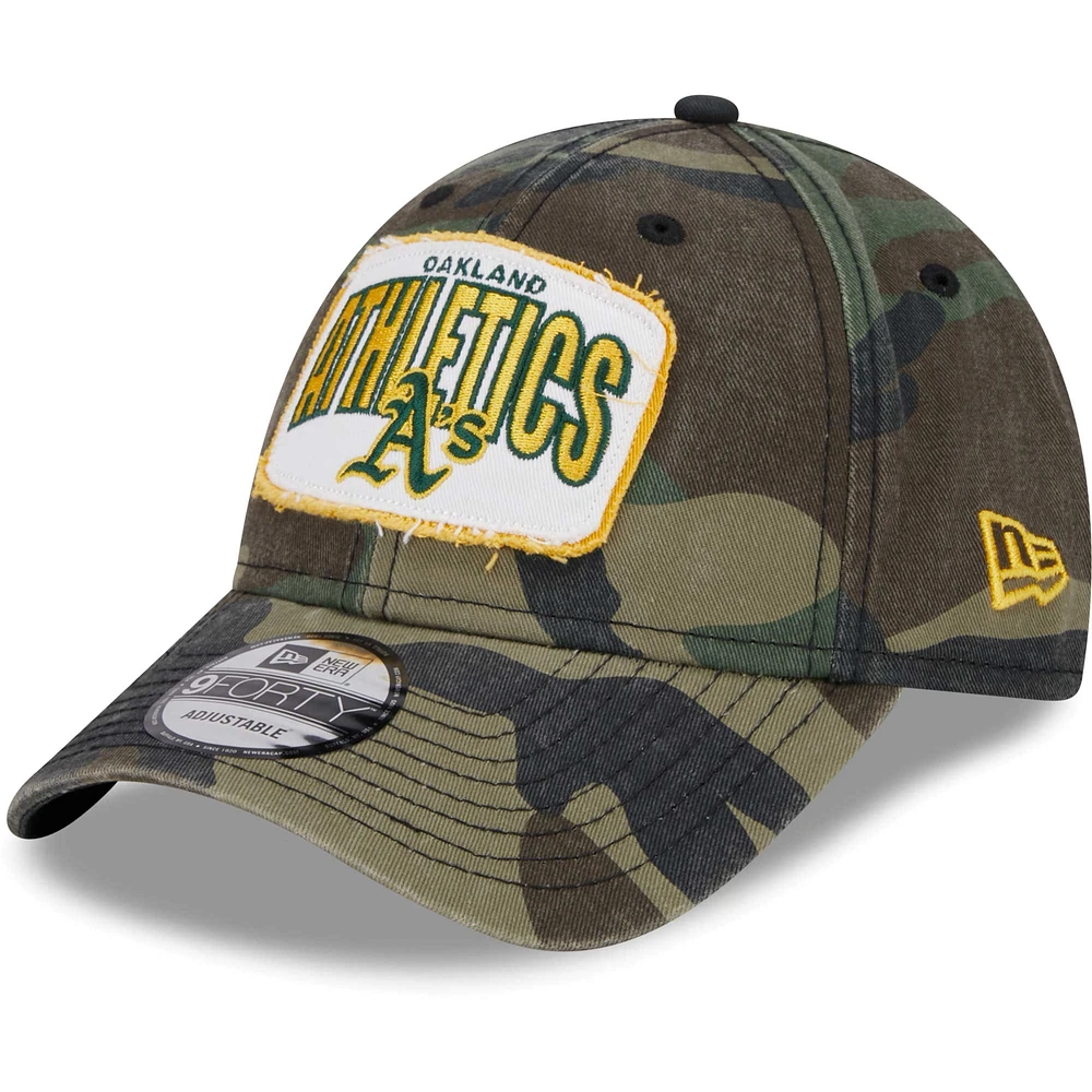 Casquette ajustable New Era Camo Oakland Athletics Gameday 9FORTY pour homme