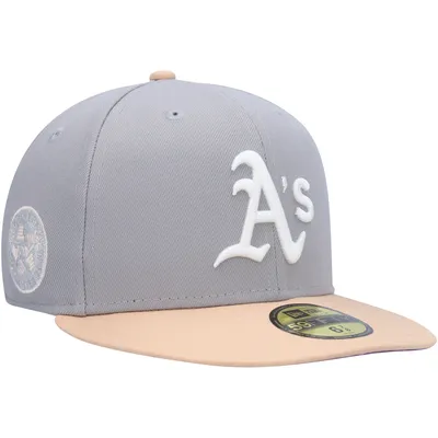 Oakland Athletics New Era 1987 MLB All-Star Game Purple Undervisor 59FIFTY Fitted Hat - Gray/Peach
