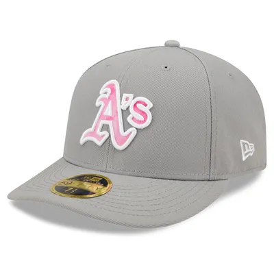 Oakland Athletics New Era 2022 Mother's Day On-Field Low Profile 59FIFTY Fitted Hat - Gray