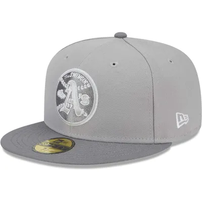 Oakland Athletics New Era Pastel Undervisor 59FIFTY Fitted Hat - Black