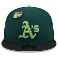 Men's New Era Green/Black Oakland Athletics Sour Apple Big League Chew Flavor Pack 9FIFTY Snapback Hat