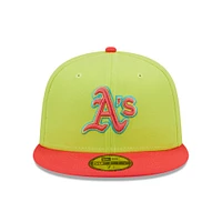 Men's New Era Green/Red Oakland Athletics 50th Anniversary Cyber Highlighter 59FIFTY Fitted Hat