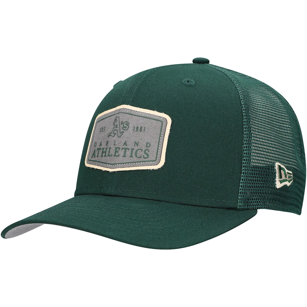 Men's New Era Green Oakland Athletics Labeled 9SEVENTY Stretch-Snap Adjustable Hat