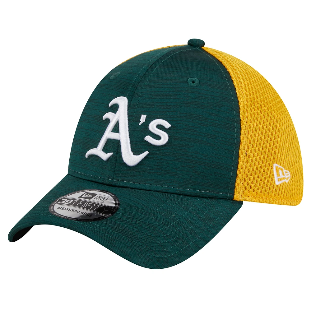 Casquette Neo 39THIRTY Flex Oakland Athletics verte New Era pour homme