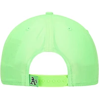 Casquette snapback de golfeur fluo Oakland Athletics verte New Era pour homme