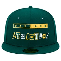 Casquette ajustée Ransom 59FIFTY Oakland Athletics de New Era pour homme, verte