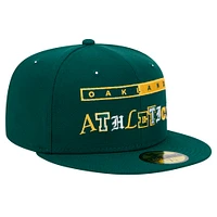 Casquette ajustée Ransom 59FIFTY Oakland Athletics de New Era pour homme, verte