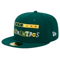 Men's New Era Green Oakland Athletics Ransom 59FIFTY Fitted Hat