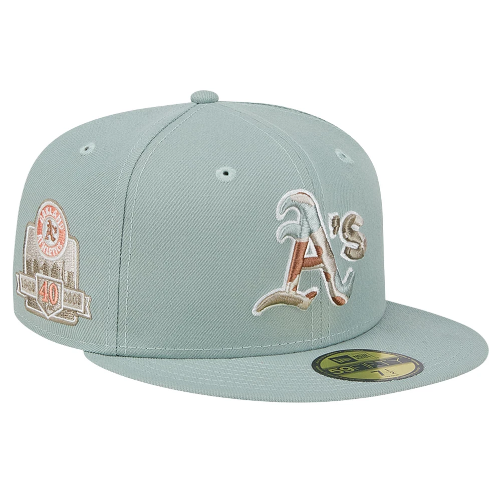 Casquette ajustée Oakland Athletics Spring Forest 59FIFTY de New Era pour homme, verte