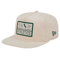 Men's New Era Khaki Oakland Athletics Summer Essential Golfer Snapback Hat