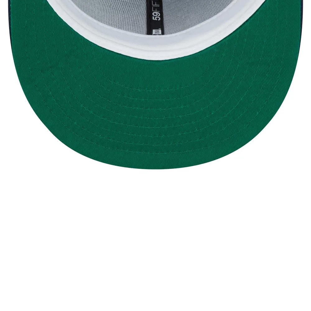 Men's New Era Light Blue/Navy Oakland Athletics Green Undervisor 59FIFTY Fitted Hat