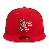 Men's New Era  Red Oakland Athletics 2023 Fourth of July 59FIFTY Fitted Hat