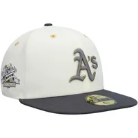 Men's Oakland Athletics New Era White/Pink Chrome Rogue 59FIFTY Fitted Hat