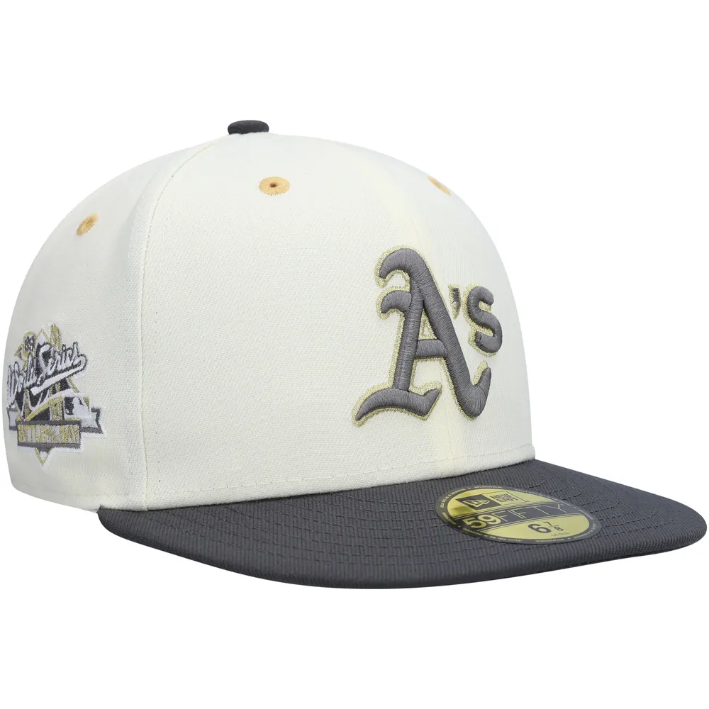 Men's New Era Black Oakland Athletics Team Logo 59FIFTY Fitted Hat