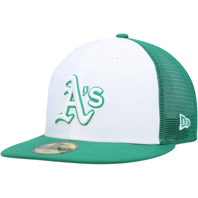 Men's Oakland Athletics New Era Green/Yellow MLB Team Classic 39THIRTY Flex  Hat