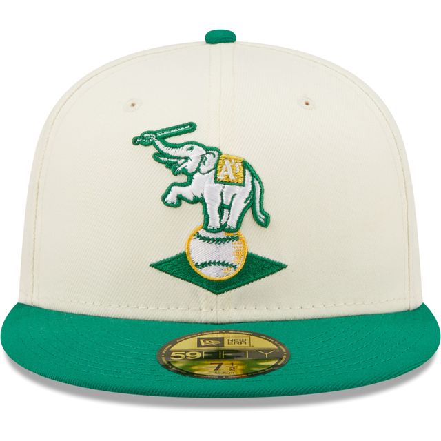 Oakland Athletics Elephant New Era 59Fifty Fitted Hat (Chrome Navy