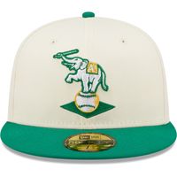 Men's New Era Green Oakland Athletics Cooperstown Collection Logo 59FIFTY Fitted Hat