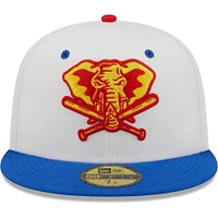 Men's New Era White/Royal Oakland Athletics 50th Anniversary Cherry Lolli 59FIFTY - Fitted Hat