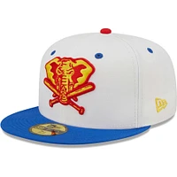 Men's New Era White/Royal Oakland Athletics 50th Anniversary Cherry Lolli 59FIFTY - Fitted Hat