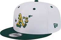 Casquette Snapback officielle Oakland Athletics Doodles 9FIFTY de New Era pour homme blanche