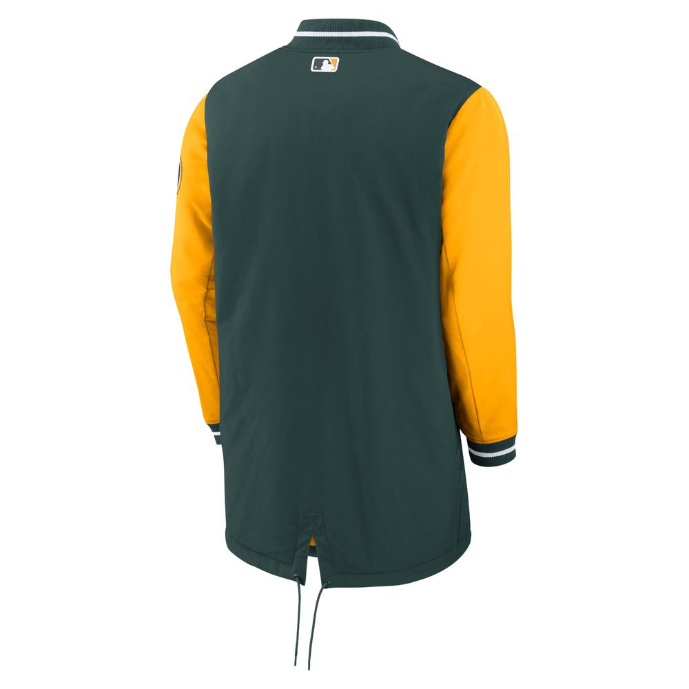 Men's Nike Green Oakland Athletics Authentic Collection Dugout Performance Full-Zip Jacket