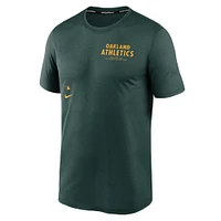 Men's Nike Green Oakland Athletics Authentic Collection Early Work Tri-Blend Performance T-Shirt