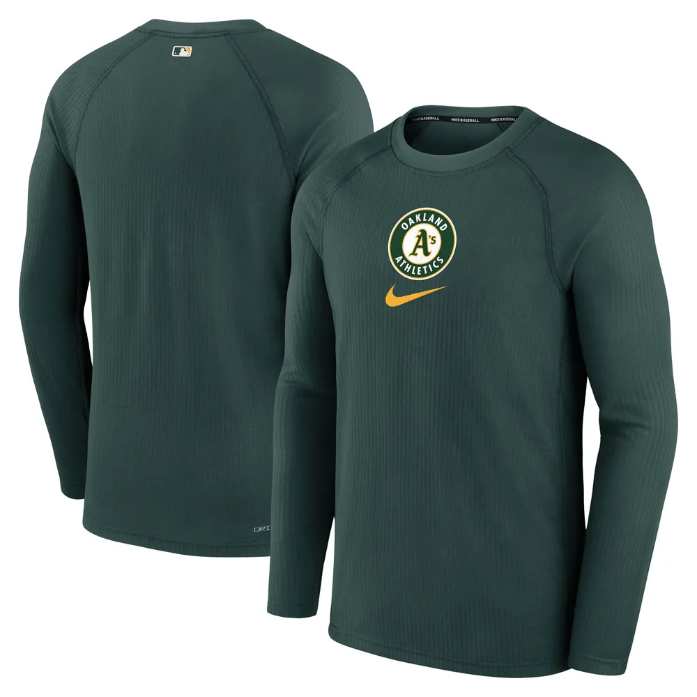 Nike Men's Nike Green Oakland Athletics Authentic Collection Team  Performance T-Shirt