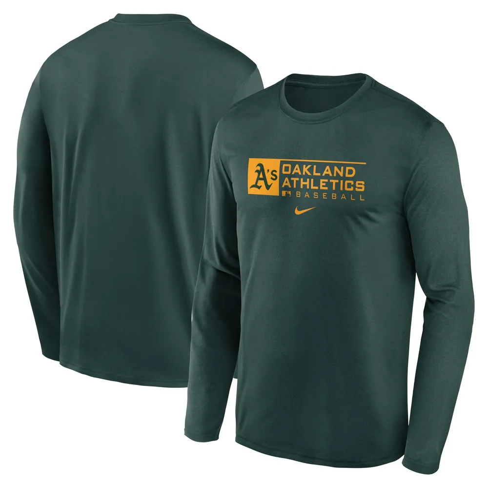 Men's Oakland Athletics Nike Green New Legend Wordmark T-Shirt