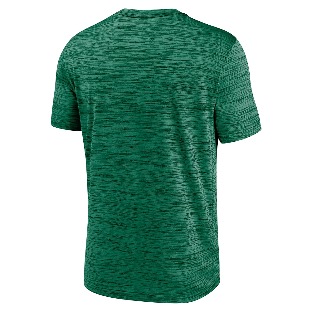 T-shirt d'entraînement Nike Performance Velocity Authentic Collection pour homme, vert, Oakland Athletics