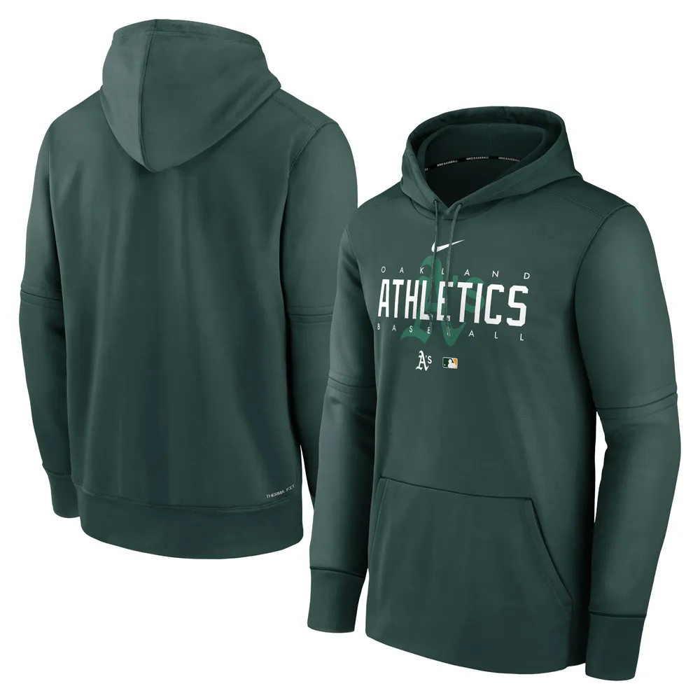 Oakland Athletics Antigua Victory Pullover Hoodie - Green, Size: Large