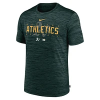 T-shirt d'entraînement Nike Oakland Athletics Authentic Collection Velocity Performance pour homme