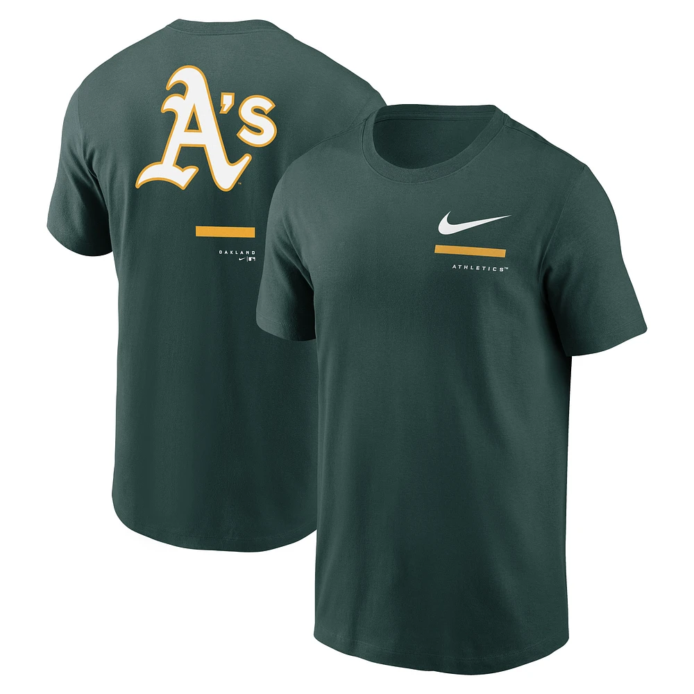 T-shirt à épaules dénudées Nike vert Oakland Athletics pour homme