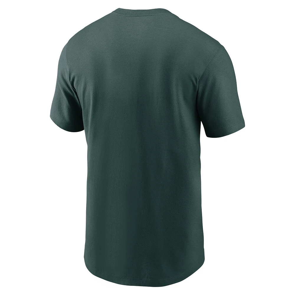 T-shirt vert Nike Rally Rule pour homme des Oakland Athletics