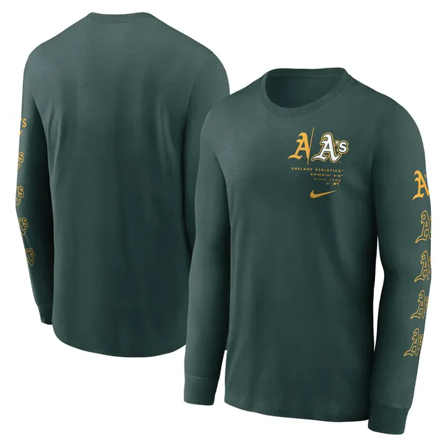 Men's Nike Green Oakland Athletics Cooperstown Collection Logo T-Shirt