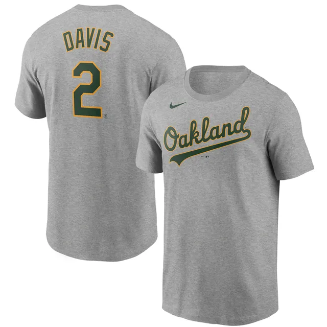 Men's Nike Khris Davis White Oakland Athletics Home Authentic Player Jersey