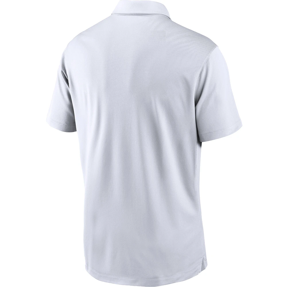 Polo Nike Athletics Cooperstown Collection pour homme avec logo de la franchise Performance blanc