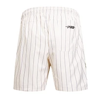 Short tissé classique rétro à rayures Oakland Athletics Pro Standard pour homme, couleur crème