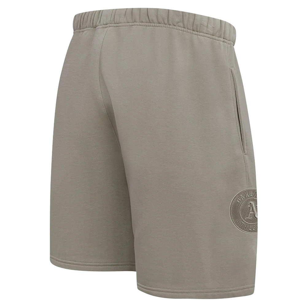 Men's Pro Standard Pewter Athletics Neutral Fleece Shorts