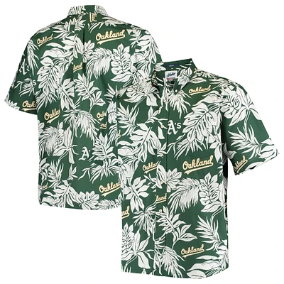 Chemise boutonnée Aloha Oakland Athletics pour homme Reyn Spooner verte