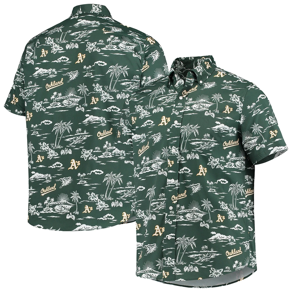 Chemise boutonnée Reyn Spooner Oakland Athletics Kekai pour homme verte