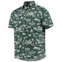 Chemise boutonnée Reyn Spooner Oakland Athletics Kekai pour homme verte