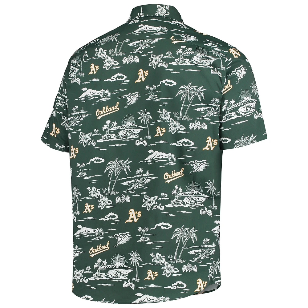 Chemise boutonnée Reyn Spooner Oakland Athletics Kekai pour homme verte